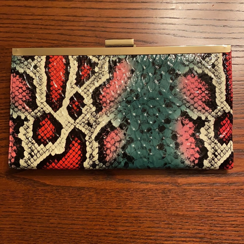 Betseyville by Betsey Johnson snakeskin clutch - Picture 2 of 6